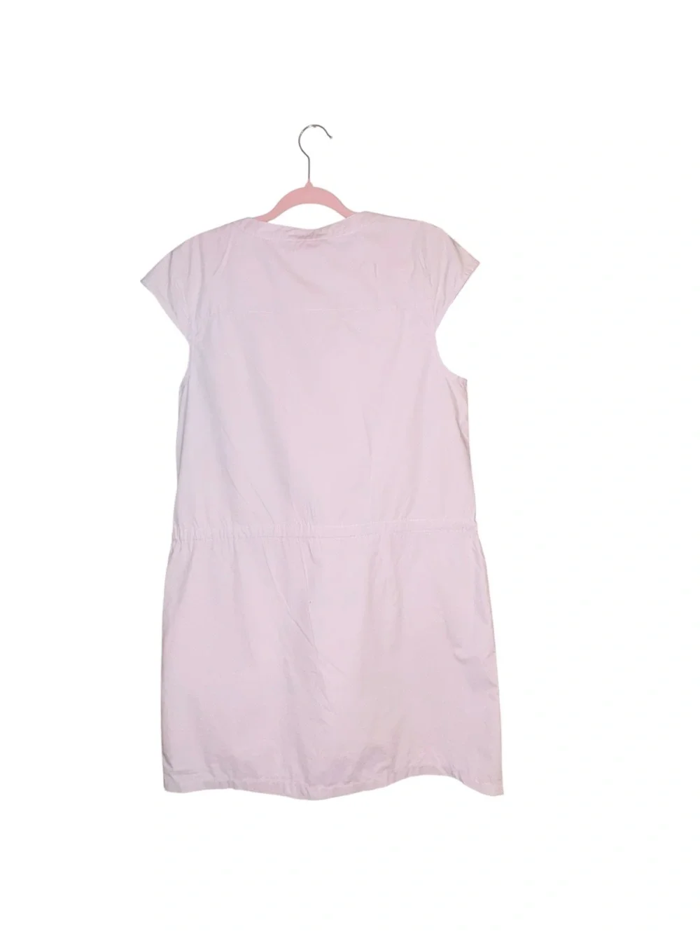 J. Crew Pale Pink Cap-Sleeve Minimalist Everyday 100% Cotton Mini Dress sz L